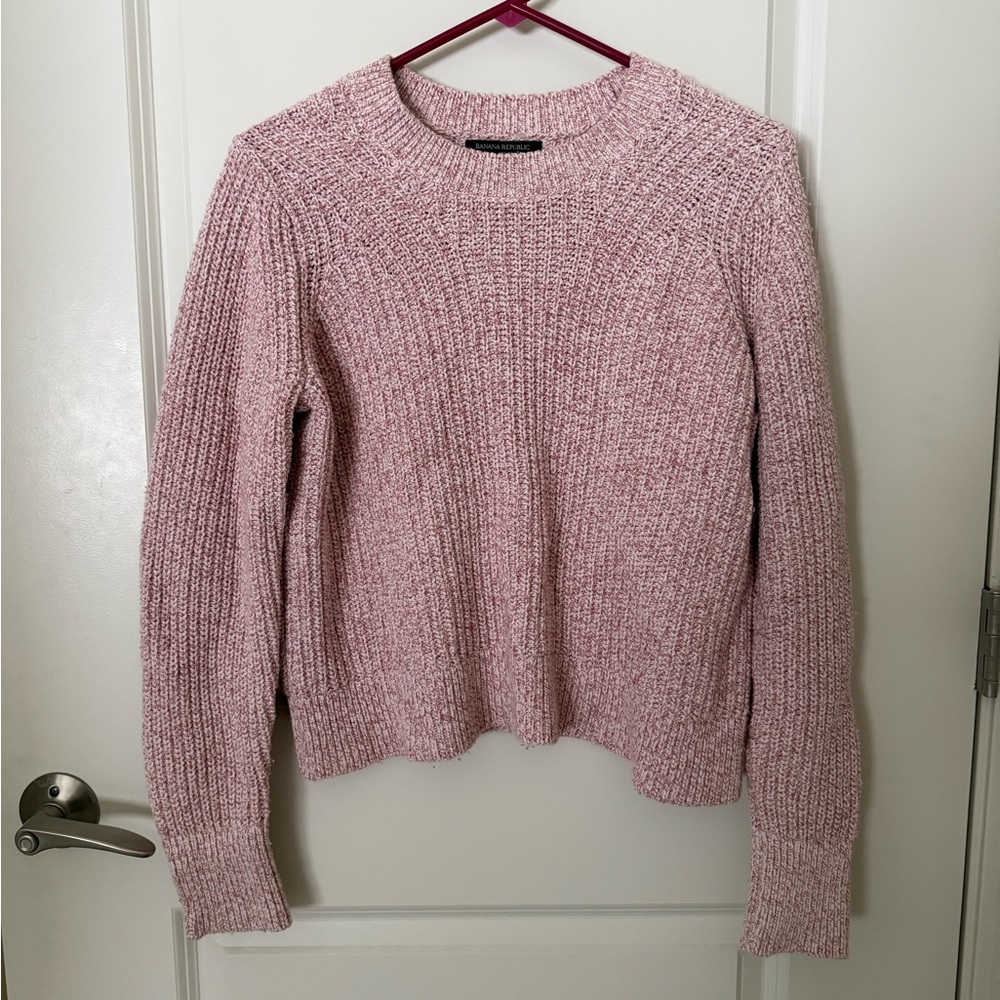 Banana Republic Soft Pink Crew Neck Sweater
